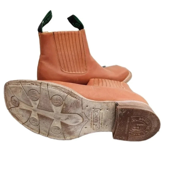 La Barca Leather Slip-on Boots , Camel , US Men's 10, Mexico 28.5 - Picture 4 of 9